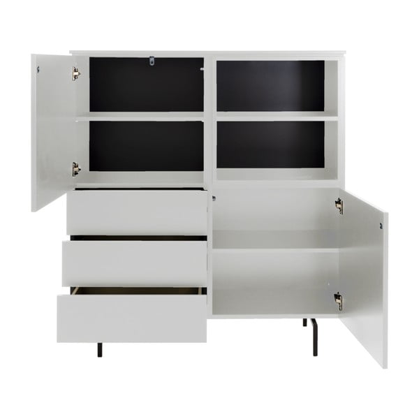 Бял висок скрин 120x133 cm Plain - Tenzo-image-2