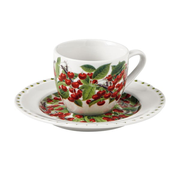 Комплект от 4 порцеланови чаши и чинии Le Primizie - Brandani-image-4