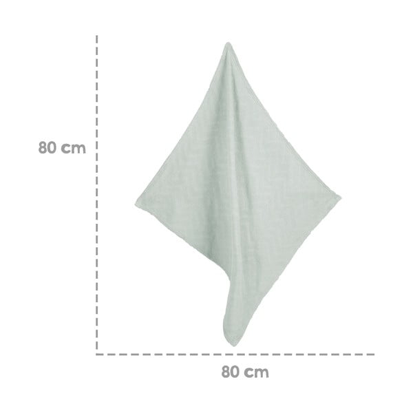 Зелено плетено бебешко одеяло от органичен памук 80x80 cm Lil Planet - Roba-image-4