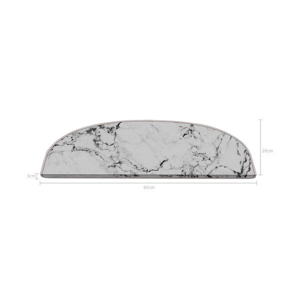 Бели килимчета за стълби в комплект от 16 части 20x65 cm Marble Dream - Vitaus-image-2