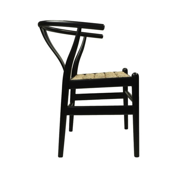 Черен махагонов стол за хранене Wishbone - HSM collection-image-4