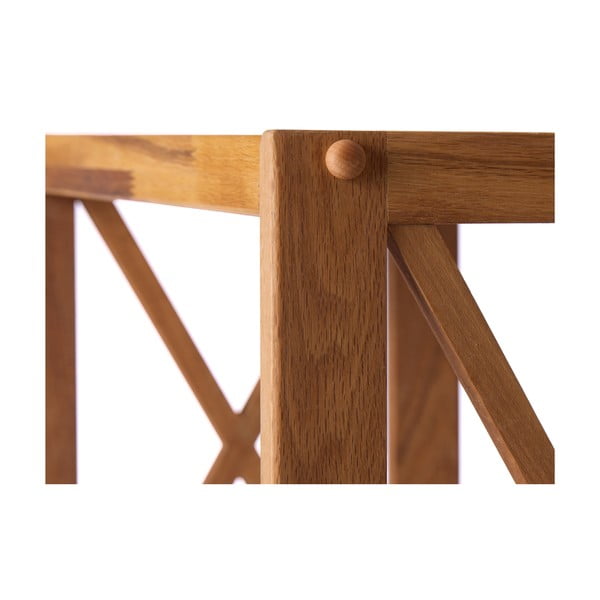 Стелаж от масивен дъб в естествен цвят 70x87 cm X-Shelf – Unique Furniture-image-4