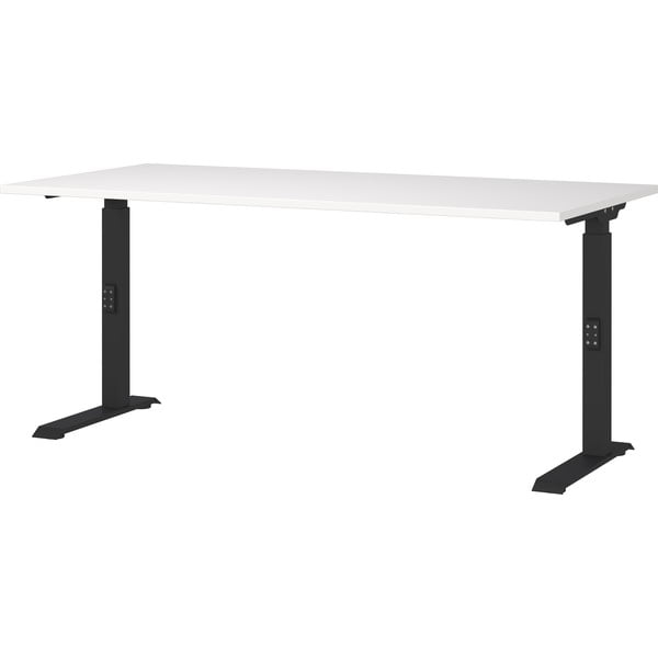 Работна маса с регулируема височина с бял плот за маса 80x160 cm Downey – Germania