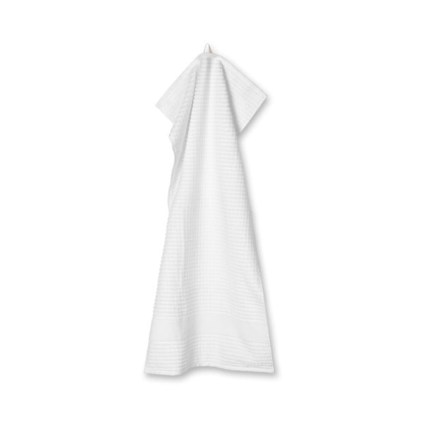 Бяла кърпа от органичен памук от тери 50x100 cm Check – JUNA-image-3