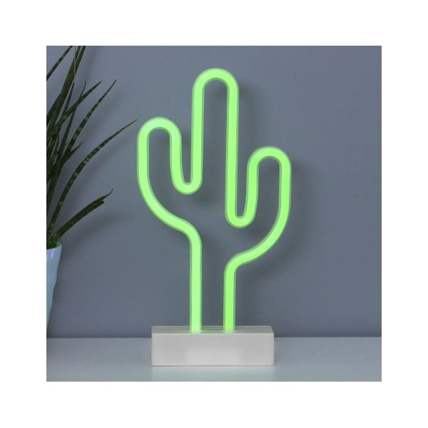 Zelená světelná LED dekorace Best Season Cactus Neonlight