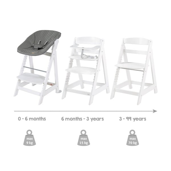 Бял стол за хранене Luxe – Roba-image-2