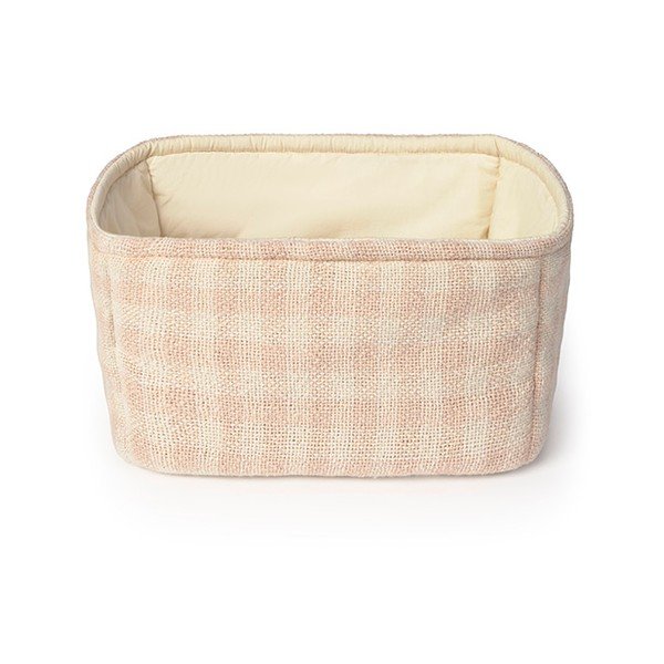 Светлорозова текстилна детска кошница за играчки 30x20x20 cm Swan Rose – Lorena Canals