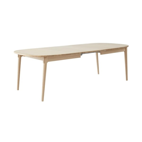 Сгъваема трапезна маса с допълнителна плоча от масивен дъб 106x184 cm Miro – Hammel Furniture-image-3