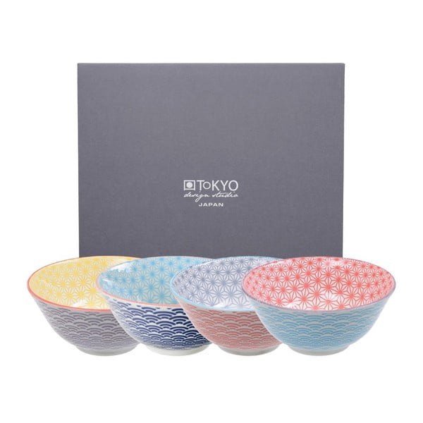 Sada 4 porcelánových misek Tokyo Design Studio Star/Wave, ⌀ 15 cm