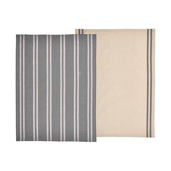 Комплект от 2 бежово-сиви памучни кърпи за чай , 50 x 70 cm Soft Tools - Södahl