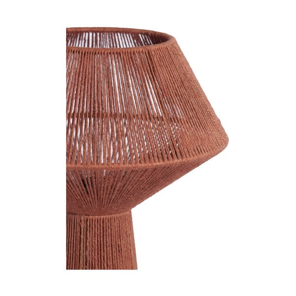 Червена настолна лампа с абажур от юта (височина 47 cm) Fugia – Light & Living-image-2