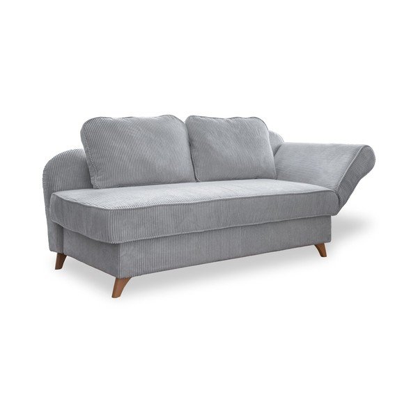 Светлосив шезлонг от рипсено кадифе (десен ъгъл) Chic Charlotte – Miuform