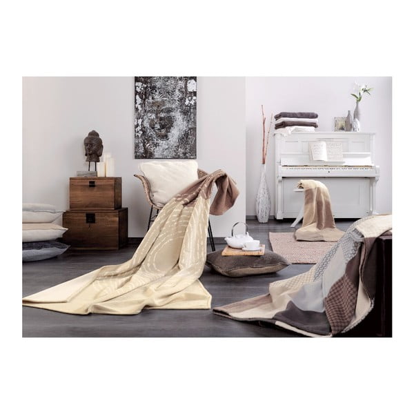 Deka Brown Patchwork, 140x200 cm-image-1