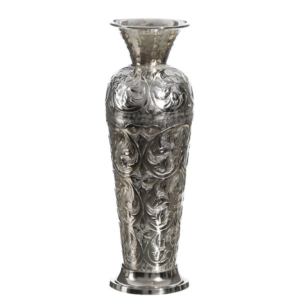 Váza ve stříbrné barvě Ixia Nikel, výška 53 cm