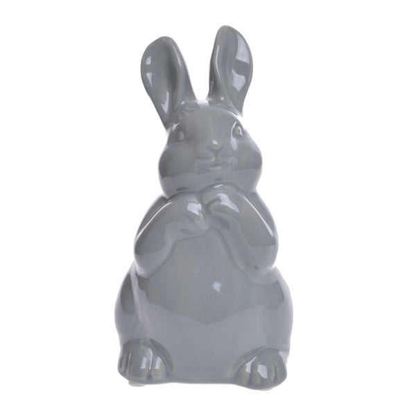 Šedá keramická dekorativní soška Ewax Easter Rabbit