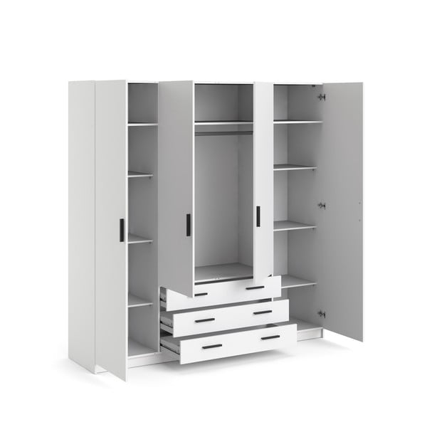 Бял гардероб 196x200 cm Sprint – Tvilum-image-4