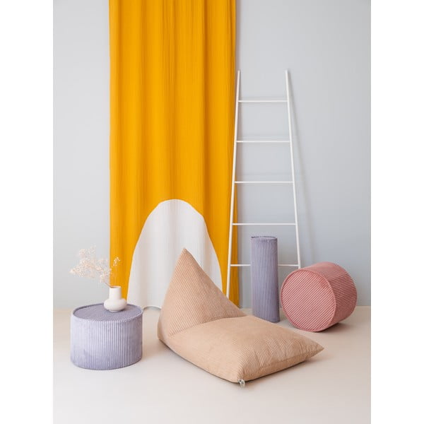 Светлокафяв детски пуф от рипсено кадифе Big Lounger – Wigiwama-image-3