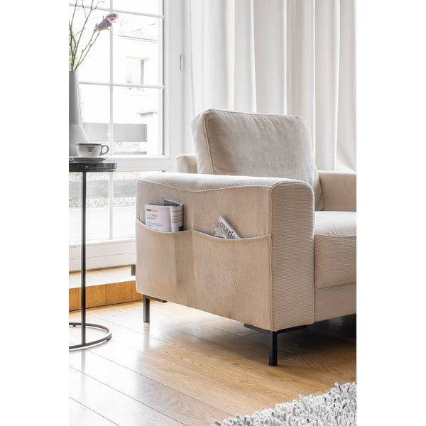 Бежово кресло от рипсено кадифе Lofty Lilly – Miuform-image-3