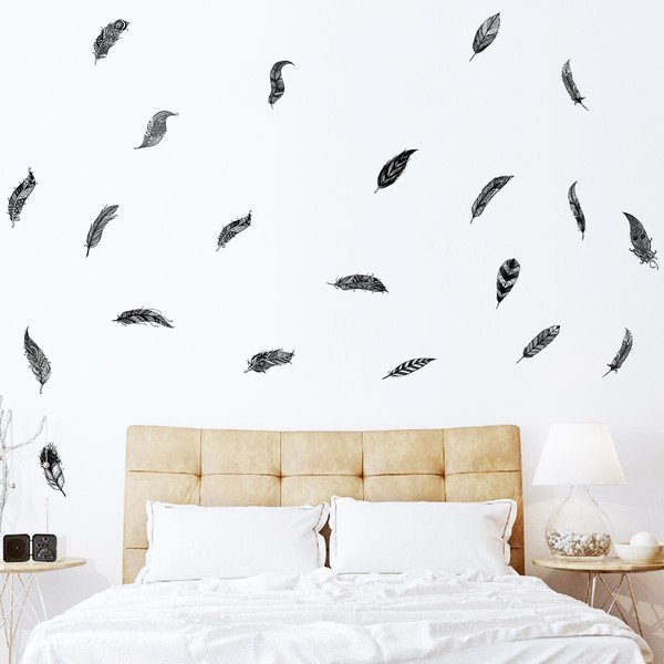 Sada 21 samolepek Ambiance Boho Feathers-image-1