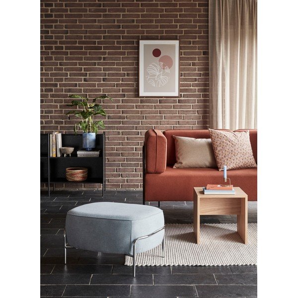 Светлосин пуф Chrome - Hübsch-image-1