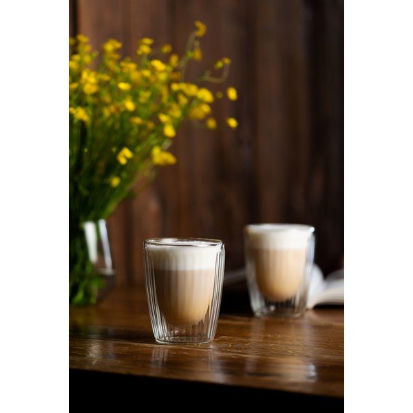 Стъклени чаши в комплект 2 бр. за капучино 250 ml Livio Duo – Vialli Design-image-4