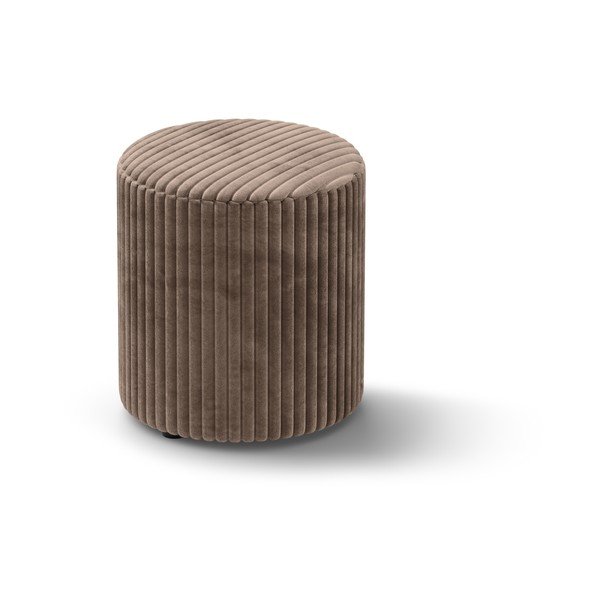 Кафява табуретка от рипсено кадифе Dia – Micadoni 