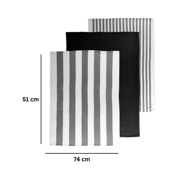 Памучни кърпи за съдове в комплект от 3 бр. 51x74 cm Marra – Tiseco Home Studio-image-2