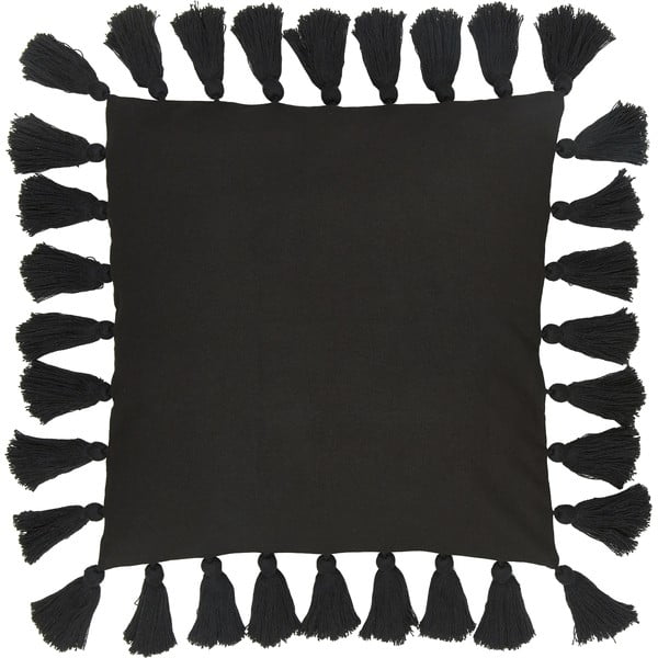Черна памучна декоративна калъфка за възглавница , 40 x 40 cm Shylo - Westwing Collection
