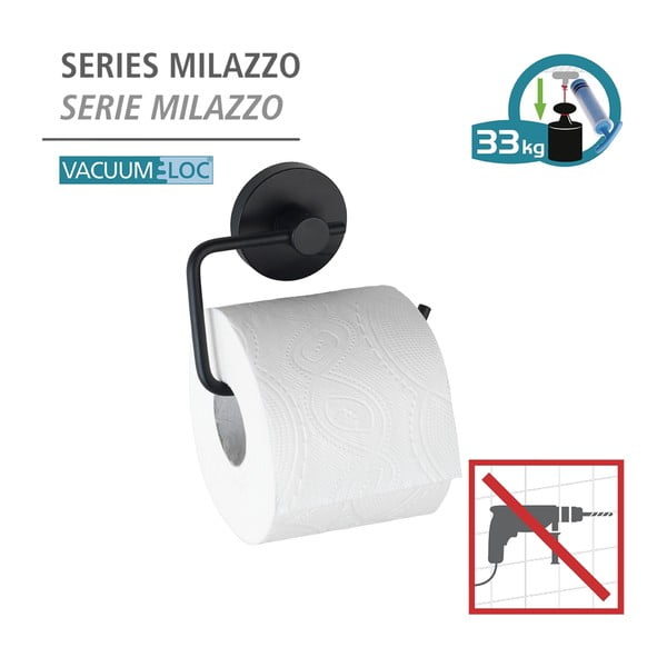 Черен държач за тоалетна хартия Vacuum-Loc® Milazzo - Wenko-image-3