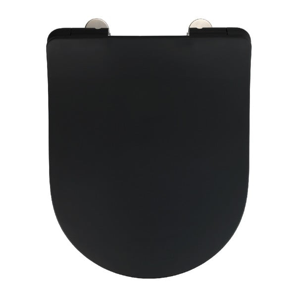 Черна тоалетна седалка Черна, 45,2 x 36,2 cm Sedilo - Wenko