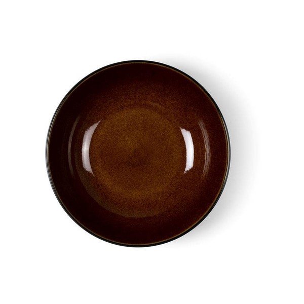 Черна/в кехлибарен цвят супена глинена чиния ø 24 cm Gastro Black/Amber – Bitz-image-1