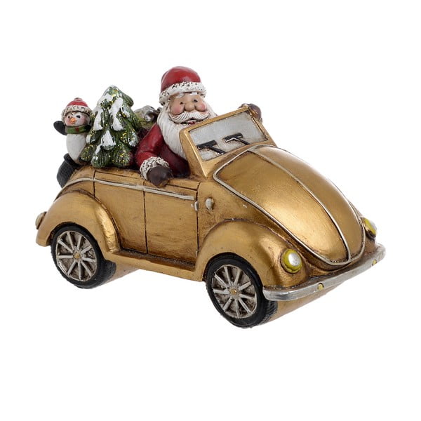 Коледна украса в златно Дядо Коледа Car Holly - InArt