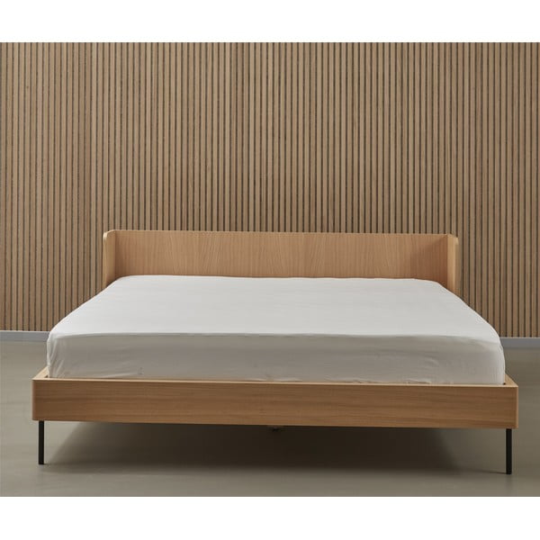 Двойно легло от дъбова дървесина в естествен цвят 160x200 см Wrap - Bonami Selection-image-4