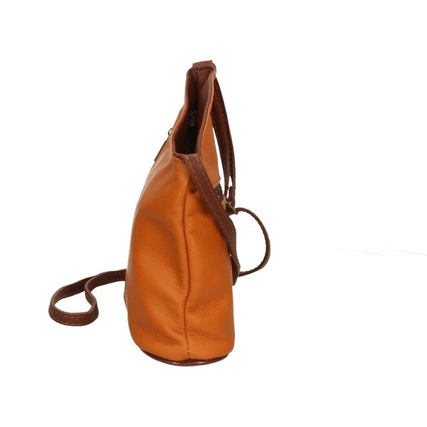 Кафява кожена чанта в цвят коняк Garturo - Chicca Borse-image-2