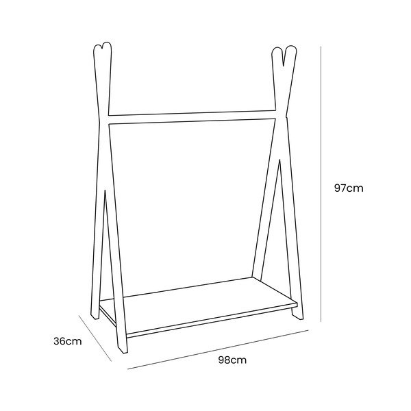 Детска закачалка от декор от бор в естествен цвят 98x97 cm Montessori – Meowbaby-image-1