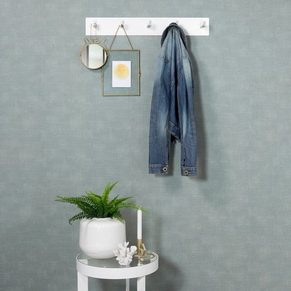 Бяла метална стенна закачалка 70 cm Leatherman – Spinder Design-image-1