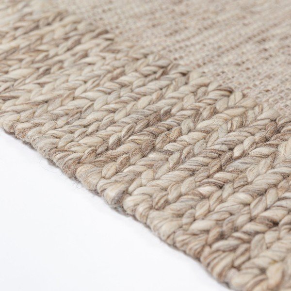 Ръчно изработен килим със смес от вълна в естествен цвят 120x170 cm Rue – Flair Rugs-image-4