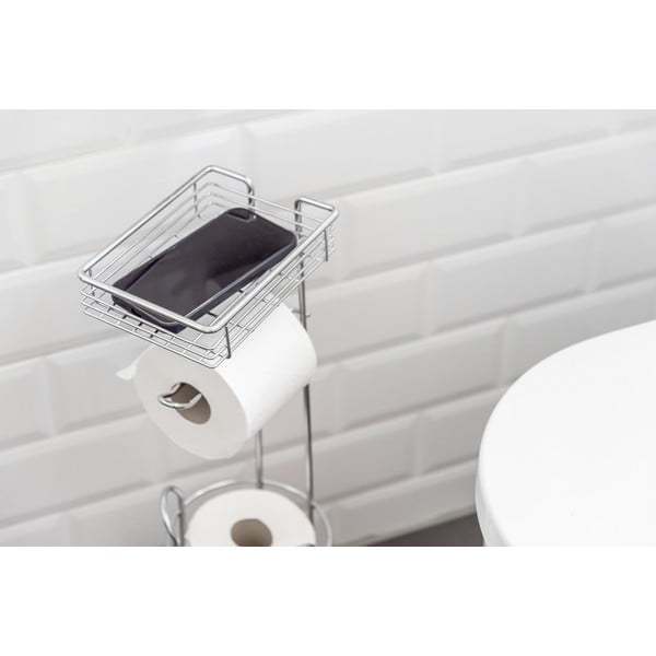 Поставка за тоалетна хартия от хромирана стомана в сребрист цвят – Wenko-image-3