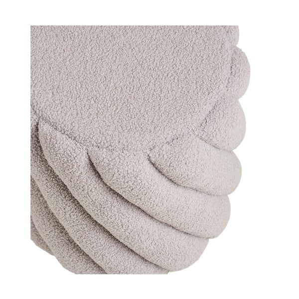 Сива табуретка от прежда с примки от букле Sana – House Nordic-image-2