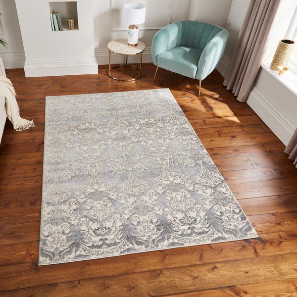 Сив/кремав килим 160x235 cm Imperial Grey – Think Rugs-image-3