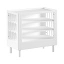 Бял детски скрин от масивен бук с маса за преповиване 100x95x55 cm Forrest – Vipack