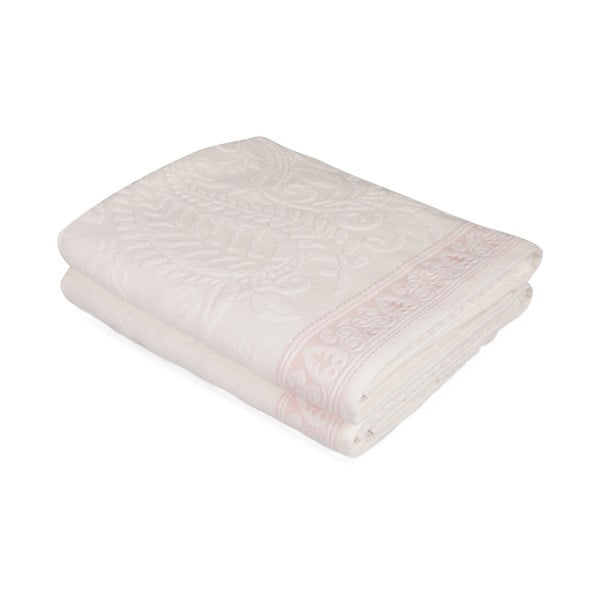 Комплект от 2 бежови памучни кърпи Noktali Sal, 90 x 150 cm - Soft Kiss