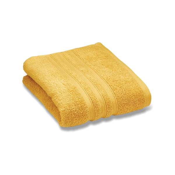 Жълта памучна хавлиена кърпа от тери 90x140 cm Zero Twist – Catherine Lansfield