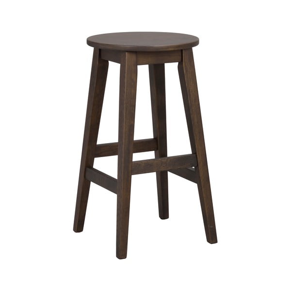 Тъмнокафяви бар столове в комплект 2 бр. от масивен дъб (височина на седалката 65 cm) Austin – Rowico-image-2
