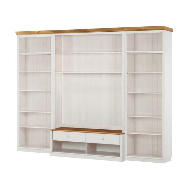 Бял TV комплект от от масивен бор 288x223 cm Anita – Støraa-image-2