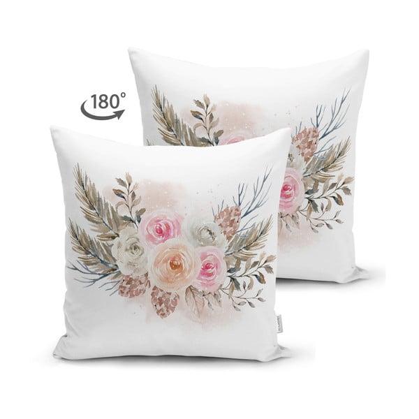 Калъфка за възглавница с флорален десен , 45 x 45 cm - Minimalist Cushion Covers