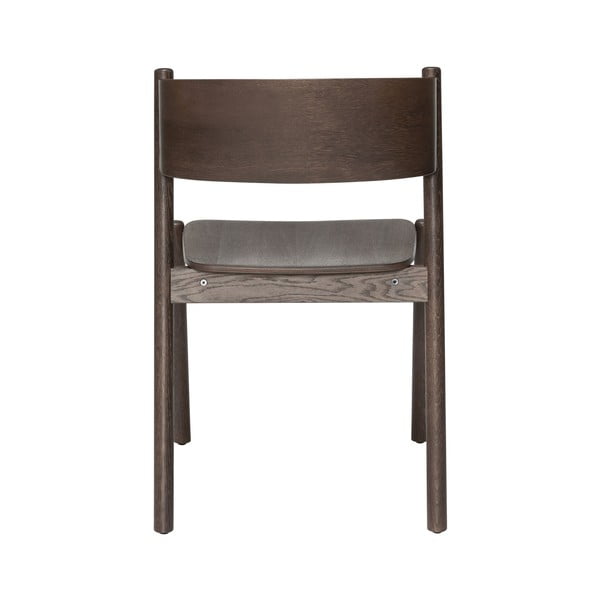 Кафяв дъбов трапезен стол Oblique - Hübsch-image-3