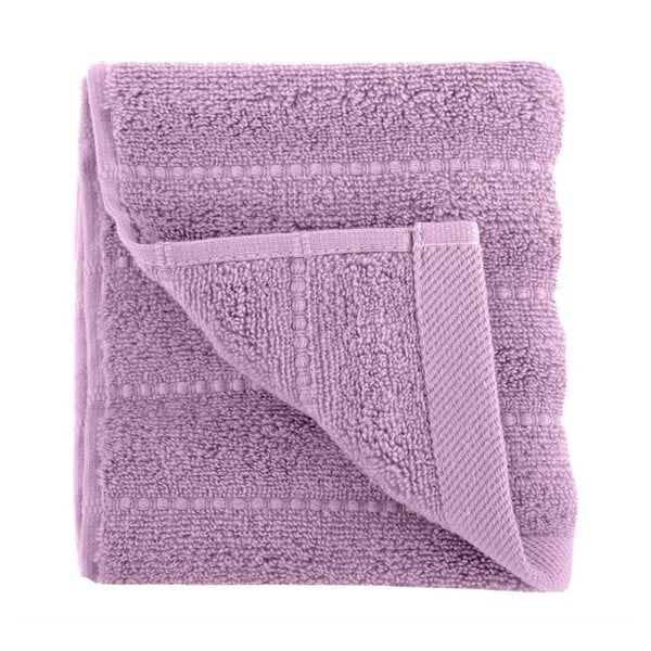 Světle fialový ručník z česané bavlny Pierre, 30 x 50 cm