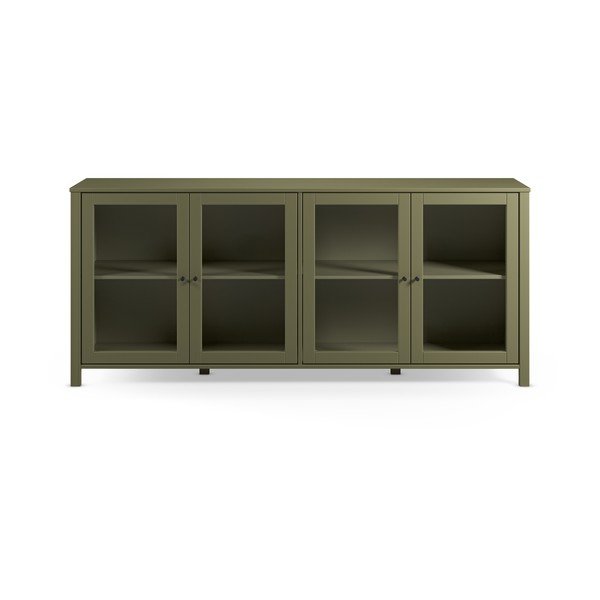 Зелена витрина от масивен бор 186x80x40 cm Alessandra – Marckeric-image-2