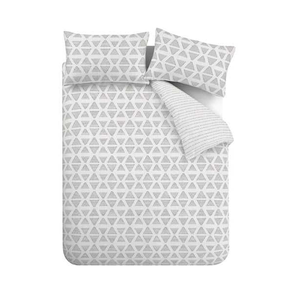 Черно-бяло спално бельо за двойно легло 200x200 cm Geo - Catherine Lansfield